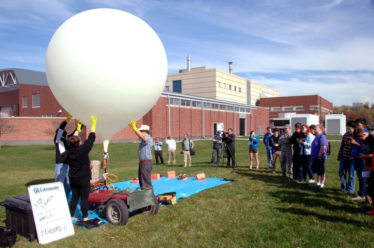 High altitude balloon launch.
